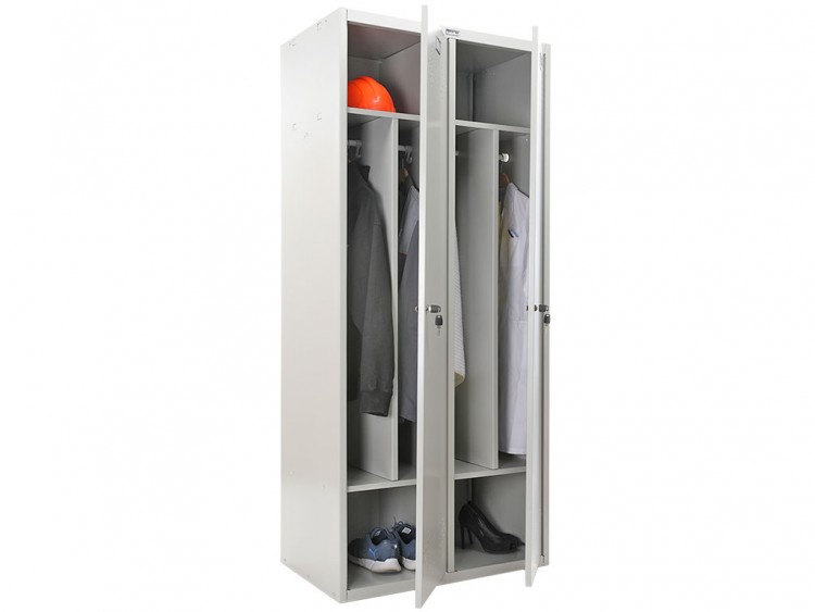 Металлический шкаф для одежды Практик  LS 21-80D