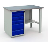 Верстак для слесарных работ Практик WB 120Sh+WD5 (WT120.WD5/F1.000)