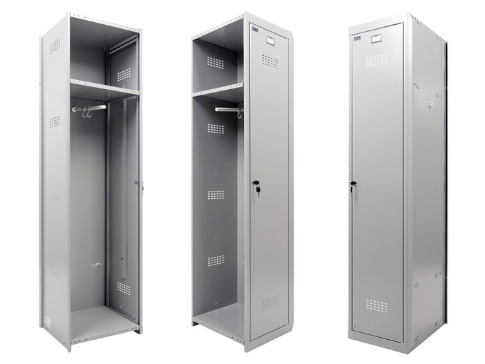 Металлический шкаф для одежды Практик ML 01-40 (дополнительный модуль)