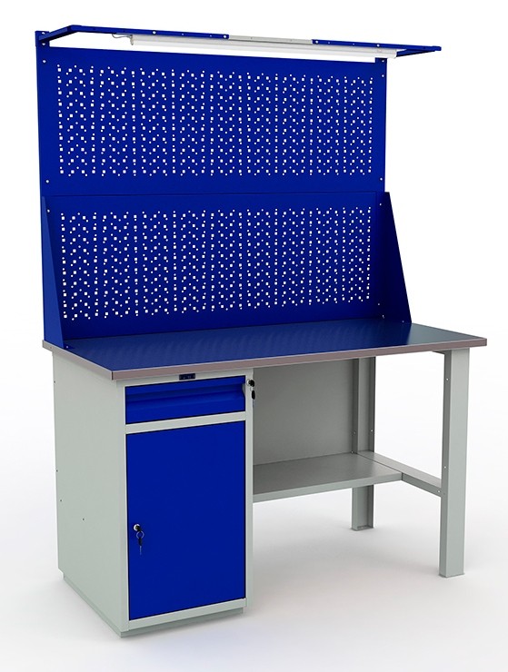 Металлический верстак Практик WB 140Sh+WD2+WS+W (WT140.WD2/F1.021)