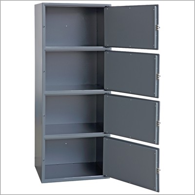 Шкаф металлический четырёхъячеечный армейский AS-1500-4
