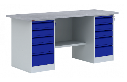Верстак с тумбами ВП-6-1600