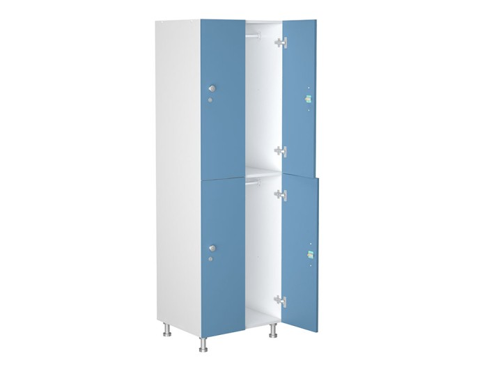 Шкаф для раздевалок WL 22-60 голубой/белый