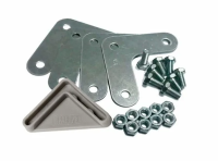 Комплект Г-образного крепежа стойки (Г-образные уголки 4 шт.+ подпятник пласт.1 шт.) MS Strong